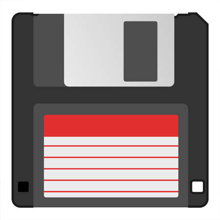 Retro vintage information storage device floppy disk vector illustrationのイラスト素材