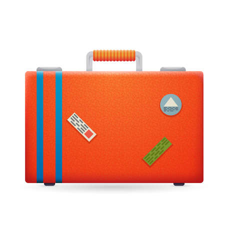 Summer vacation trip traveler suitcase bag icon vector illustrationのイラスト素材
