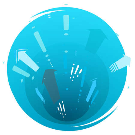 Tunnel abstract arrows pointers design vector illustrationのイラスト素材