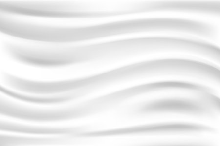 Clean white cloth wave folds fabric texture background vector illusrationのイラスト素材