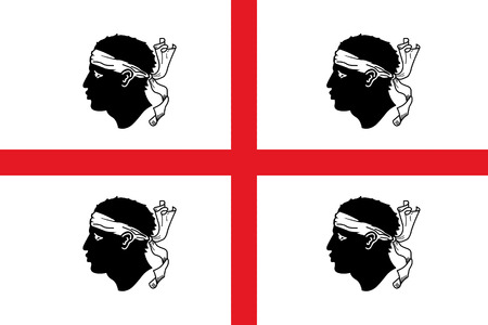 Flag of Sardinia vectorのイラスト素材