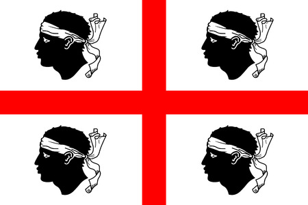 Flag of Sardiniaのイラスト素材