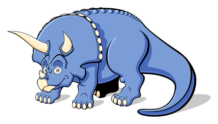 Illustration of Triceratops for children  Isolated on white background のイラスト素材
