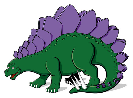 Illustration of Stegosaurus for children  Isolated on white background のイラスト素材