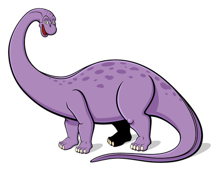 Illustration of Apatosaurus for children  Isolated on white background のイラスト素材