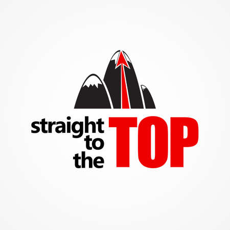 Mountain business icon, vector logo concept illustrationのイラスト素材