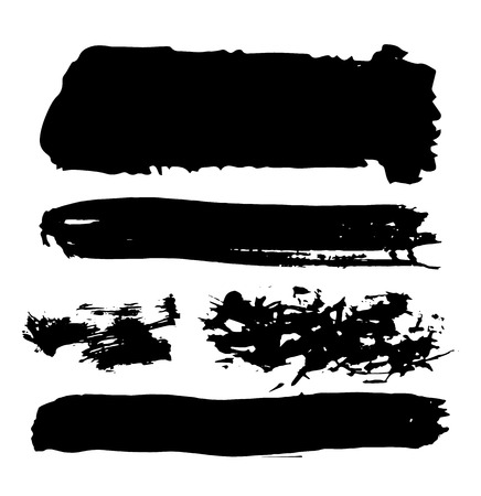 Black ink vector brush strokesのイラスト素材