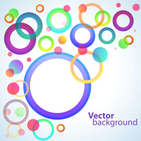 Colorful bright circles abstract vector background のイラスト素材