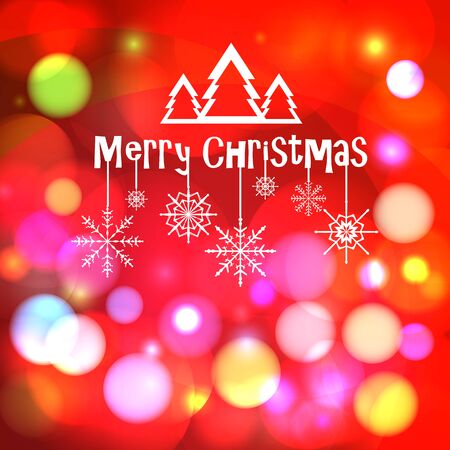 Christmas balls on abstract bokeh backgroundのイラスト素材