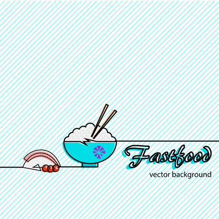 Fast food icons vector background. Abstract illustration.のイラスト素材