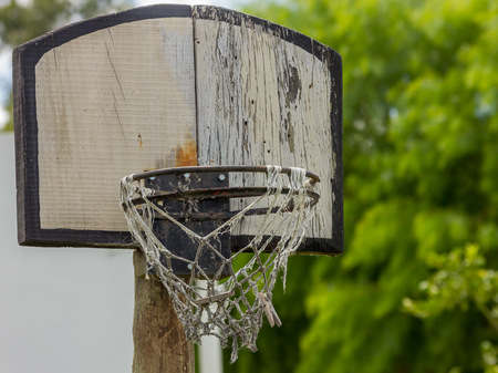 homemade bascket hoopの写真素材