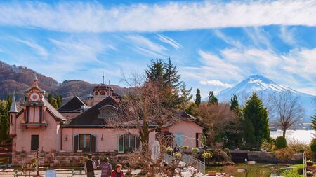 YAMANASHI,JAPAN - 5 December 2016 :View of Kawaguchiko Music forest, Yamanashi Lake, The Kawaguchiko Music Forest is a small theme park and museum devoted to automatic musical instruments.のeditorial素材
