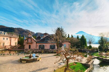 YAMANASHI,JAPAN - 5 December 2016 :View of Kawaguchiko Music forest, Yamanashi Lake, The Kawaguchiko Music Forest is a small theme park and museum devoted to automatic musical instruments.のeditorial素材