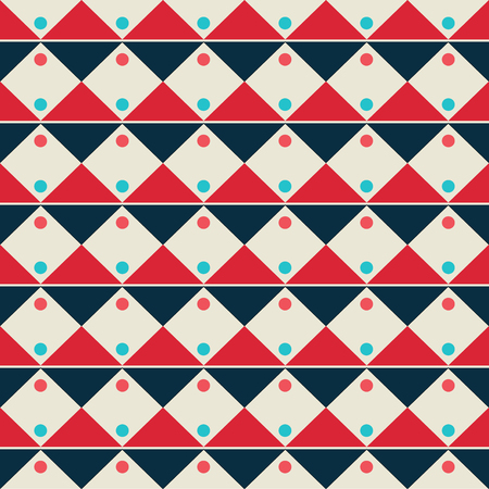 Seamless pattern of modern stylish texture with simple geometric shape.  Trendy hipster. Retro color.の写真素材