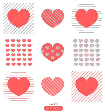 Vector heart icon set, sweer heart conceptの写真素材