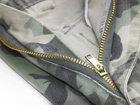 An open zipの写真素材