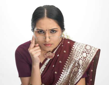 Traditional asian girl with specsの写真素材