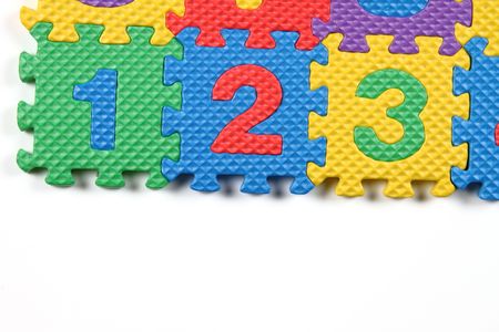 Number Puzzle Piecesの写真素材