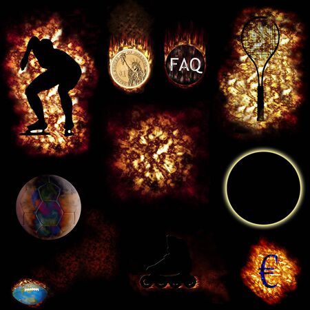 Fire objectsの写真素材