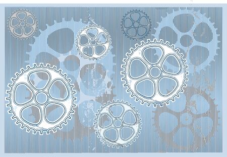 gears design over gray  background vector illustrationのイラスト素材