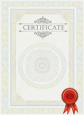 blank certificate templateのイラスト素材