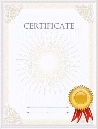 blank certificate templateのイラスト素材