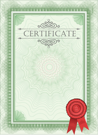 blank certificate templateのイラスト素材
