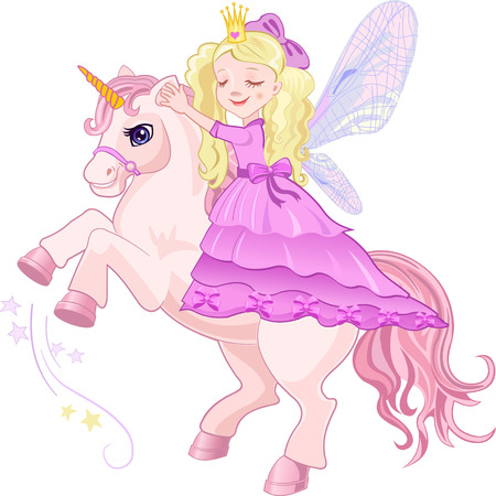 Princess Fairy and tale Unicornのイラスト素材