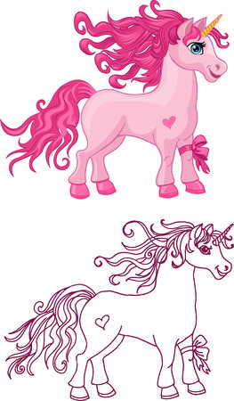 Isolated Unicorn illustrationのイラスト素材