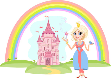 FairyTale castle. Air-Castleのイラスト素材