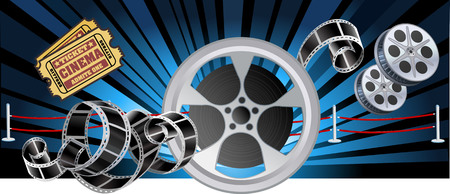 Film Reels and filmstripのイラスト素材