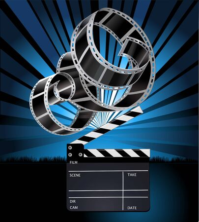 Film Reels and filmstripのイラスト素材