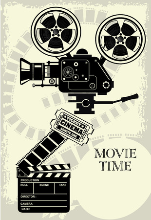 movie projectorのイラスト素材