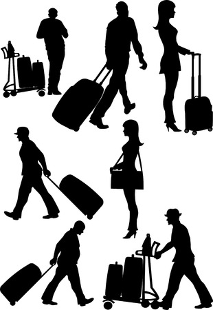 Airport passenger terminal. International arrival  and departuresのイラスト素材