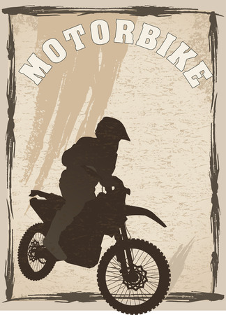 man on the motorbikeのイラスト素材