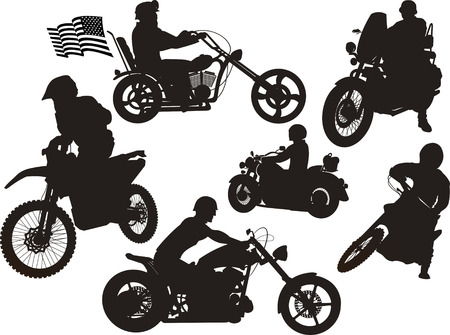 man on the motorbikeのイラスト素材