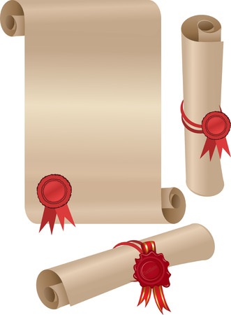 paper scrollのイラスト素材