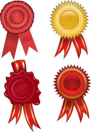 seals set and Old wax stampのイラスト素材