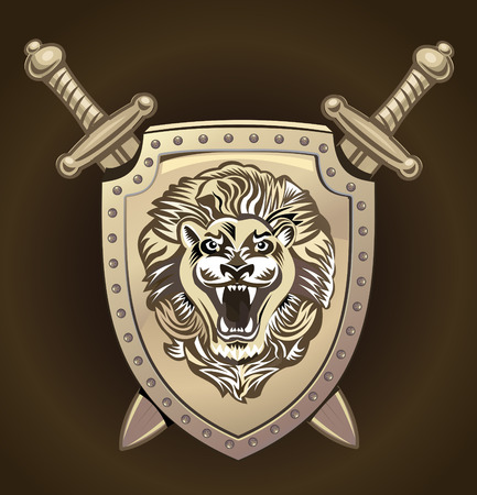 Vector Lion of shieldのイラスト素材