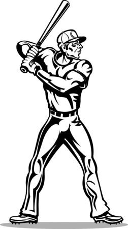 Baseball Playerのイラスト素材