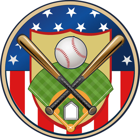 USA baseballのイラスト素材