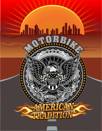 Eagle Motorbike Clubのイラスト素材
