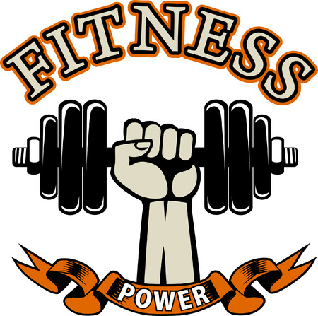 Weightlifting power sport. Fitness gymのイラスト素材