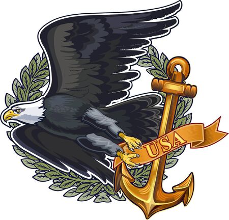 US Navy Eagleのイラスト素材