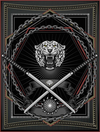 Saber-toothed tigerのイラスト素材