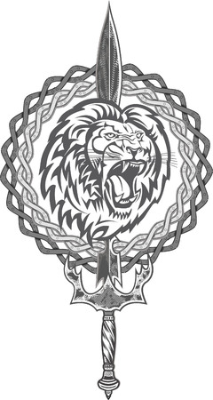 King Lion Tattooのイラスト素材