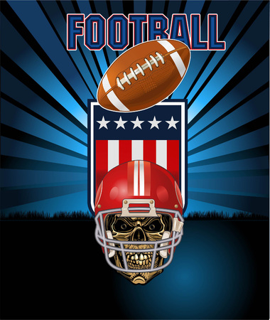Helmet American footballのイラスト素材