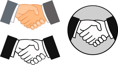 Partner agreement. Business harmony illustration.のイラスト素材