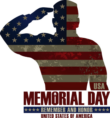 Memorial day. Remember and honorのイラスト素材