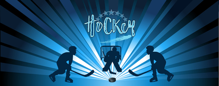 Ice Hockey emblemのイラスト素材